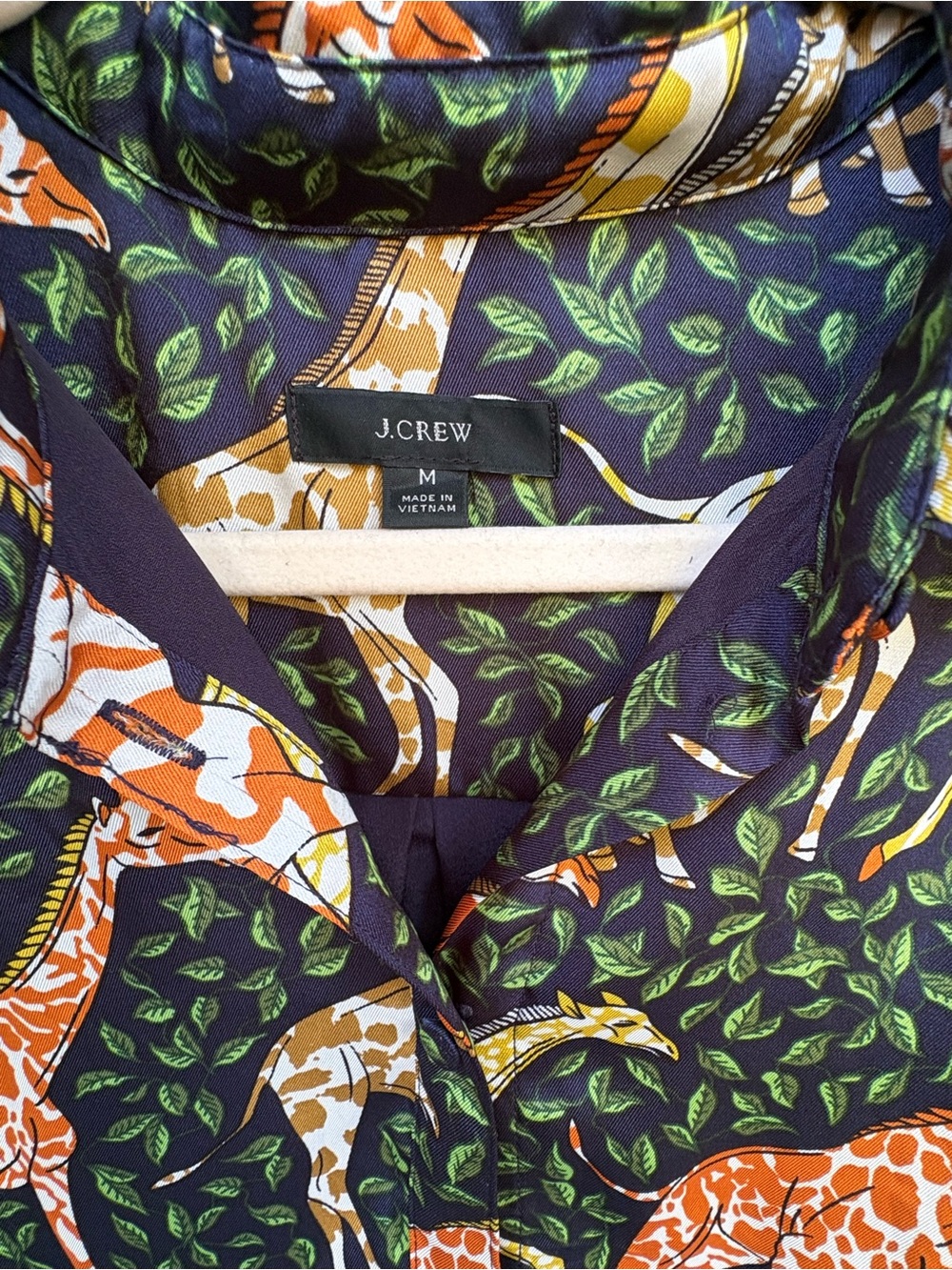 J. Crew Giraffe Print Ruffled Medium - Picture 8 of 9